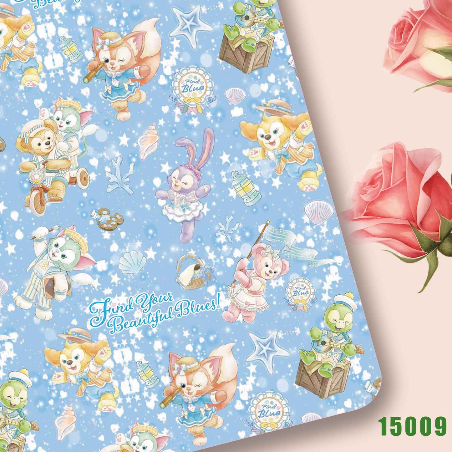 printed fabric 140x50cm15002