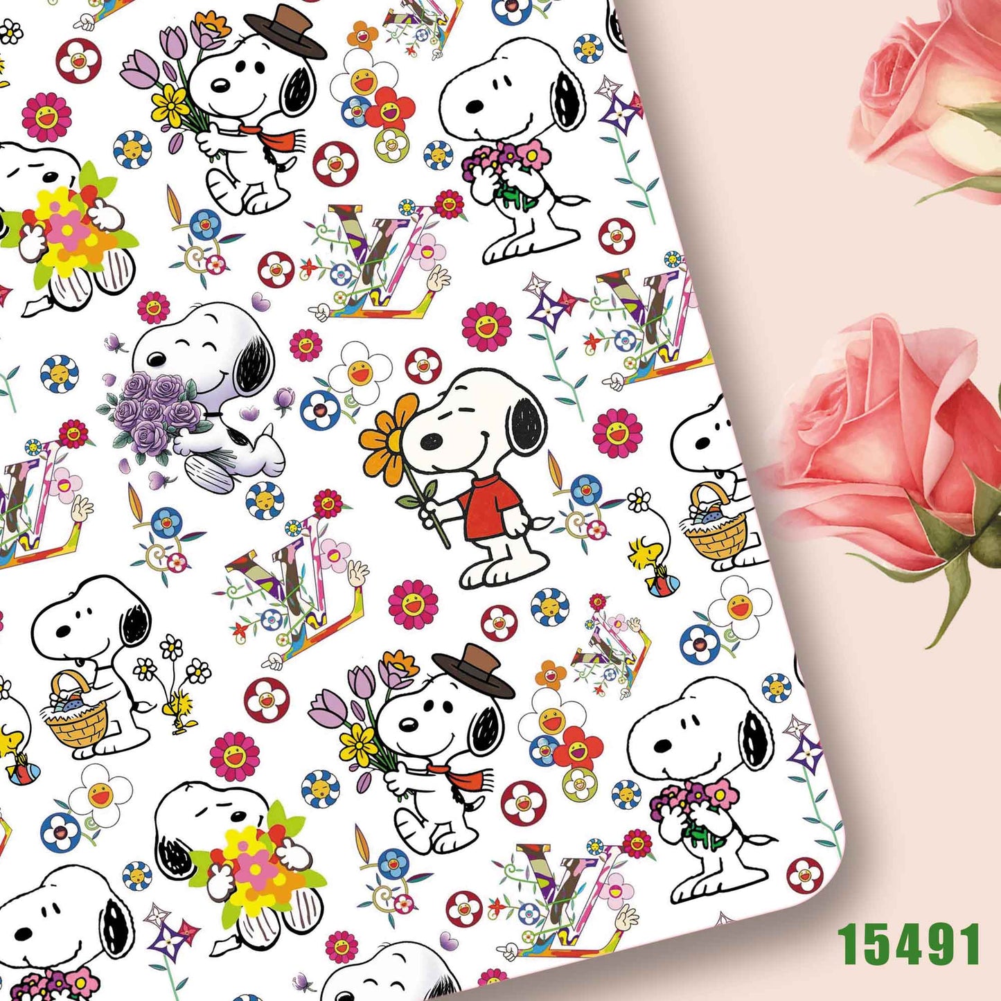 printed fabric 140x50cm15491