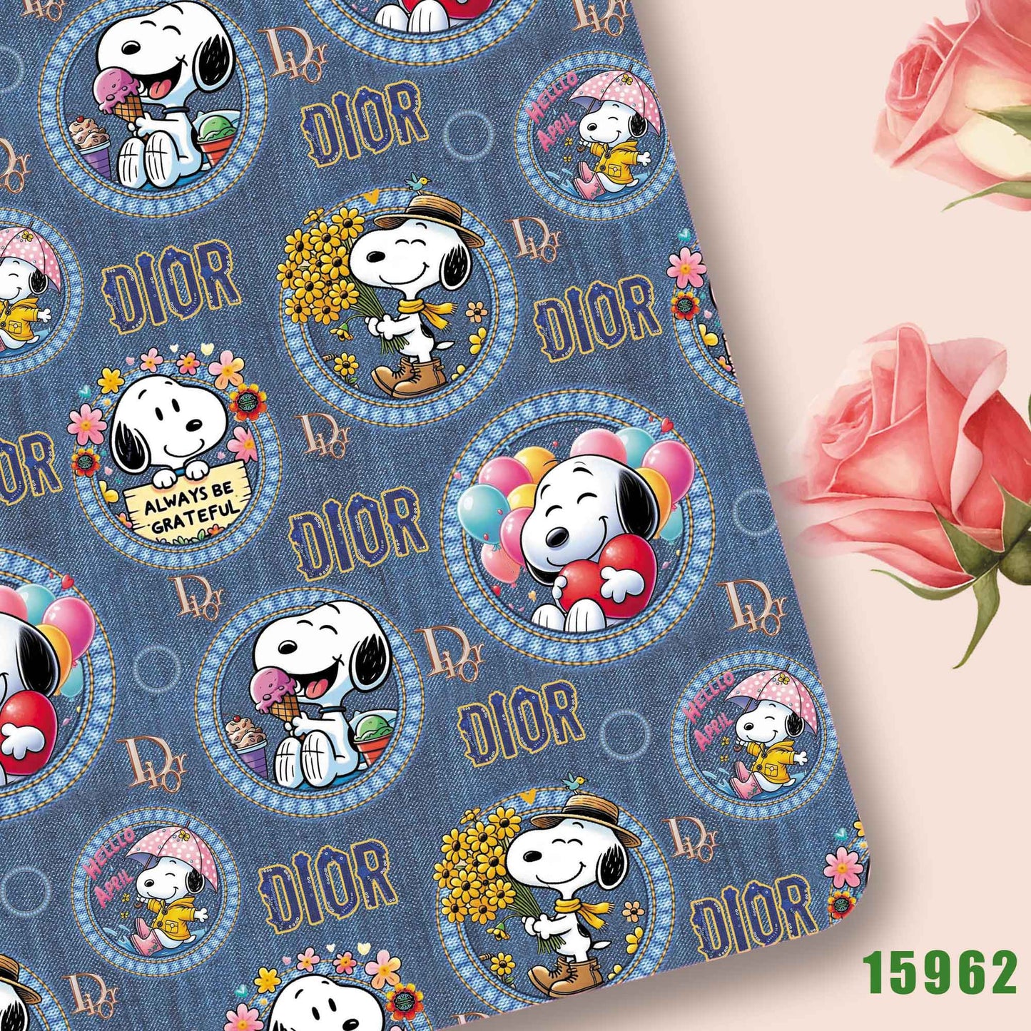 printed fabric 140x50cm15961
