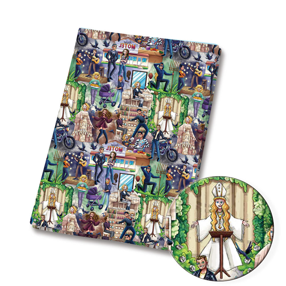 printed fabric 140x50cm