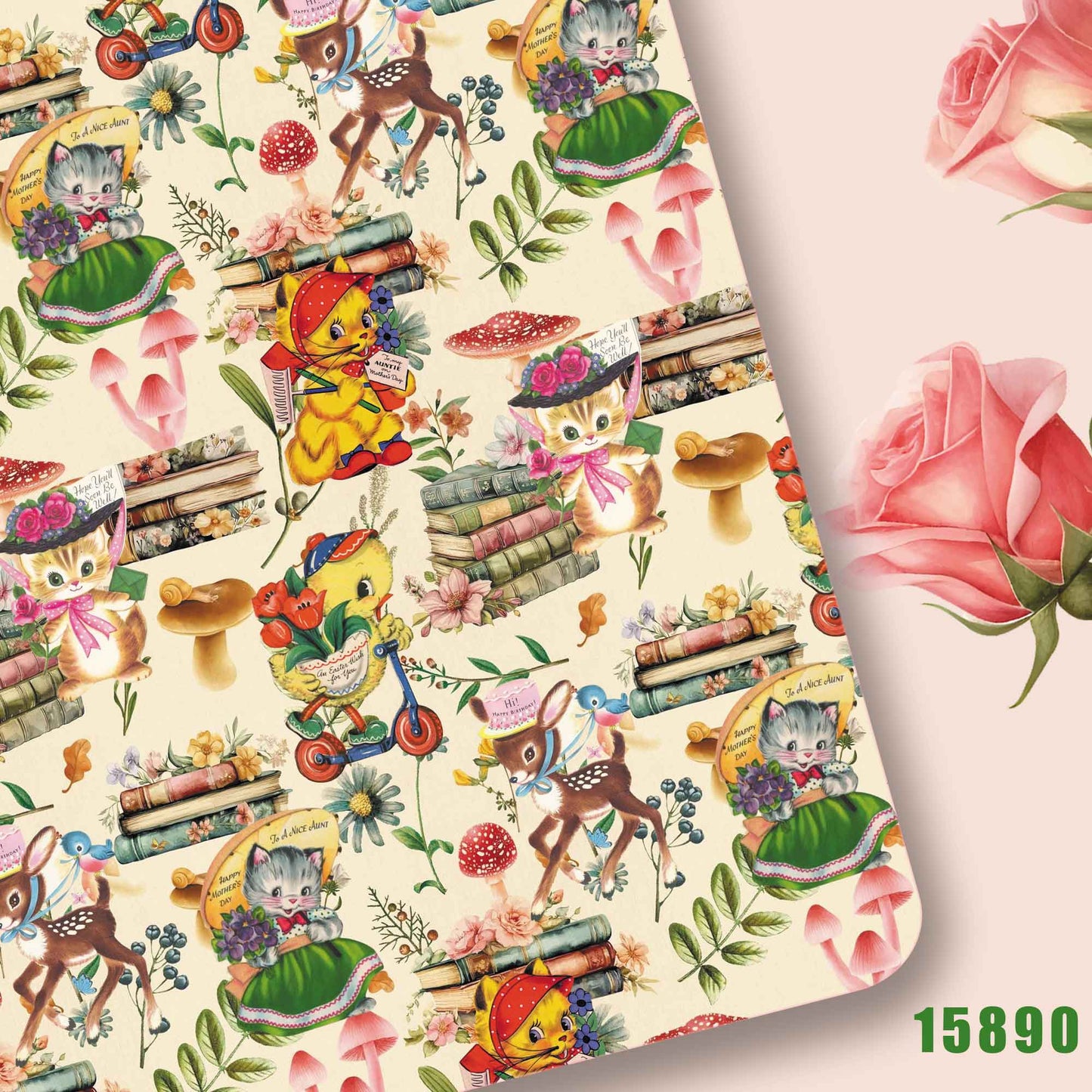 printed fabric 140x50cm15890