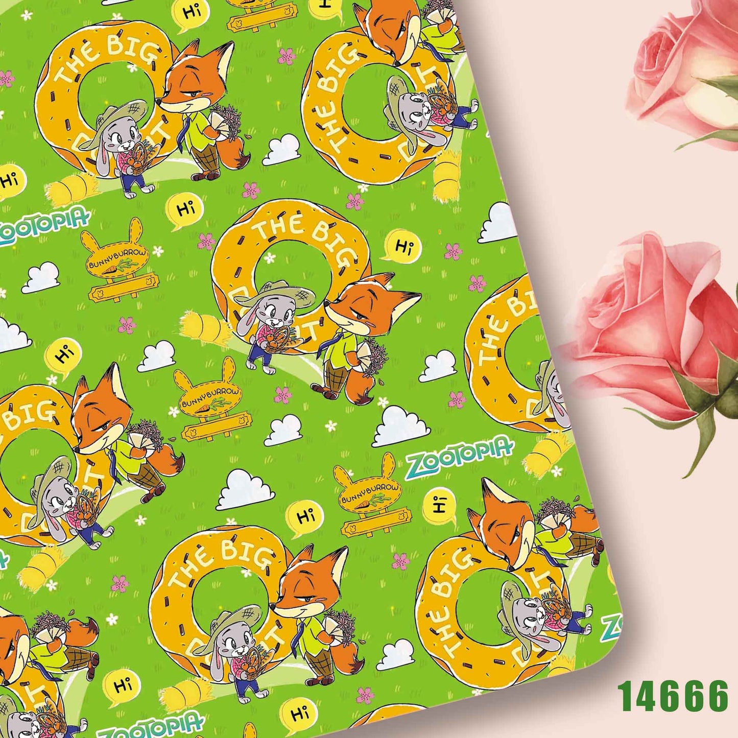 printed fabric 140x50cm14666