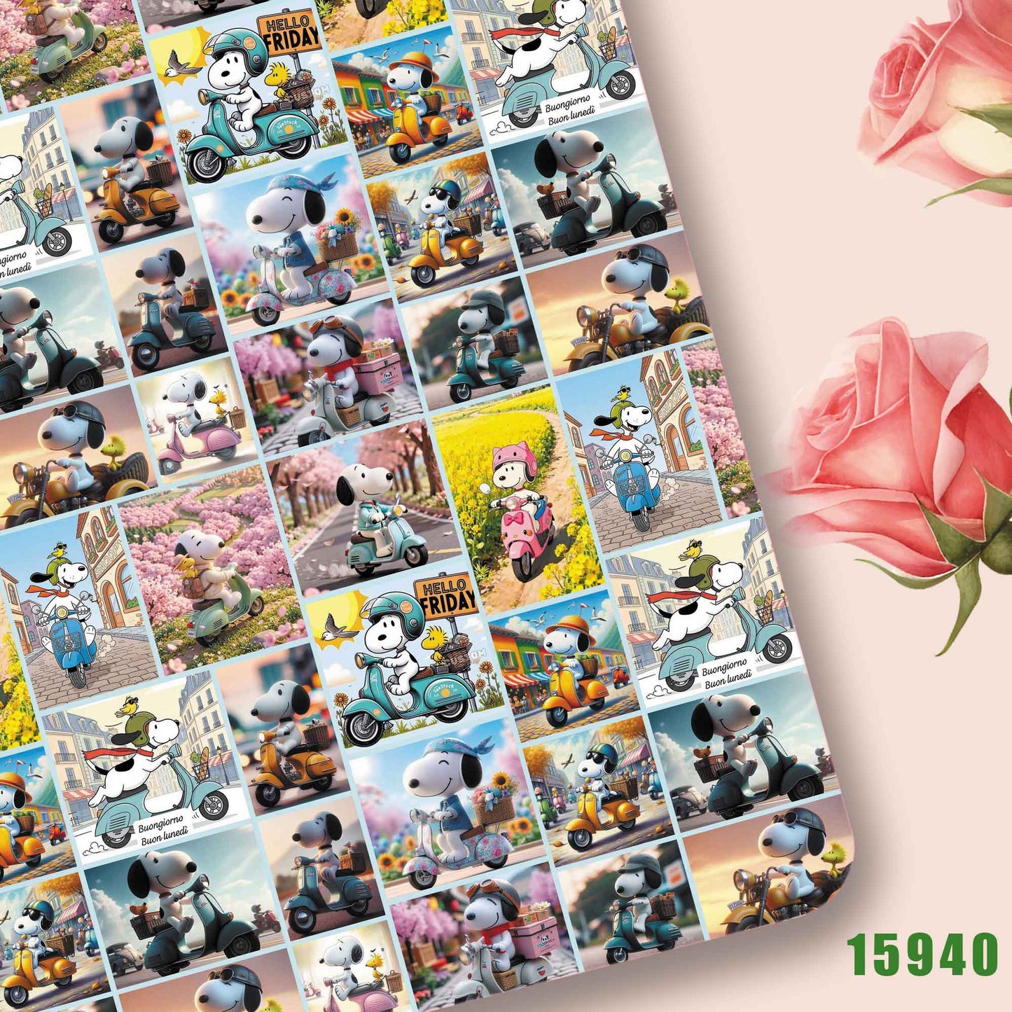 printed fabric 140x50cm15935